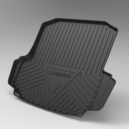 Black Carbon Fiber Pattern Car TPE Trunk Pad