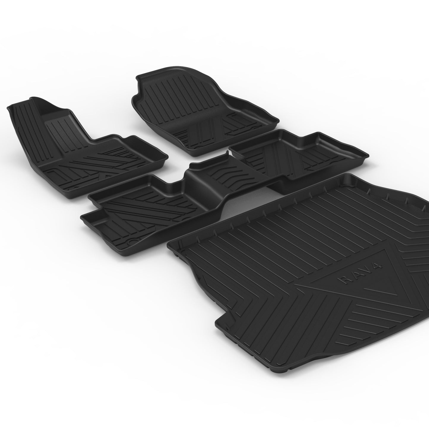 Black Carbon Fiber Pattern Car TPE Trunk Pad