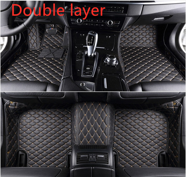 Fully Surrounded Car Leather Floor Mat Pad