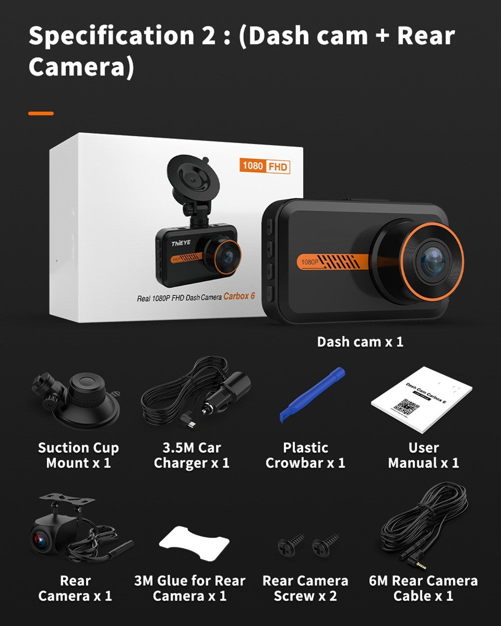Dash Cam Front And Rear Car Camera