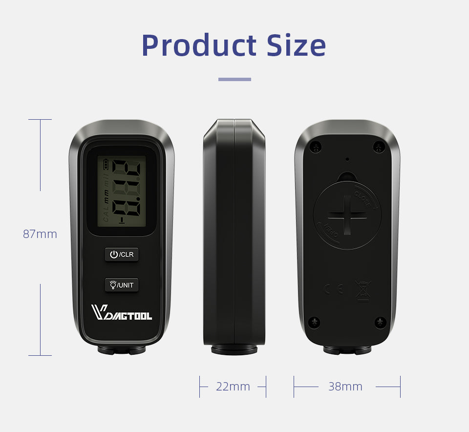 Automotive paint coating thickness gauge