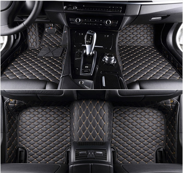 Fully Surrounded Car Leather Floor Mat Pad