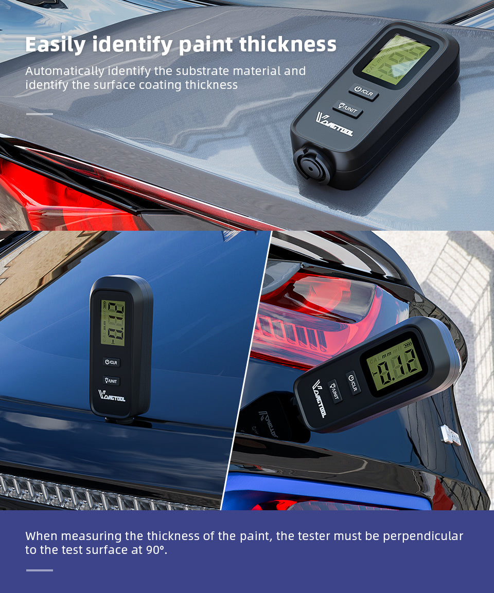 Automotive paint coating thickness gauge