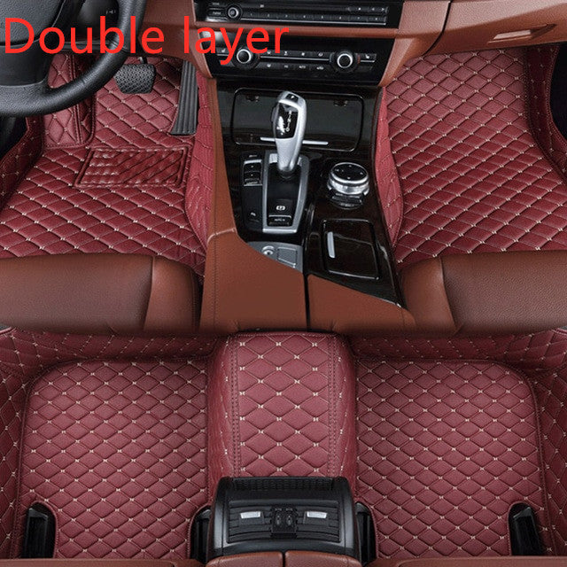 Fully Surrounded Car Leather Floor Mat Pad