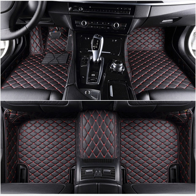 Fully Surrounded Car Leather Floor Mat Pad