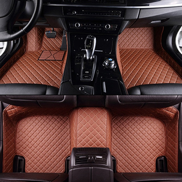 Fully Surrounded Car Leather Floor Mat Pad