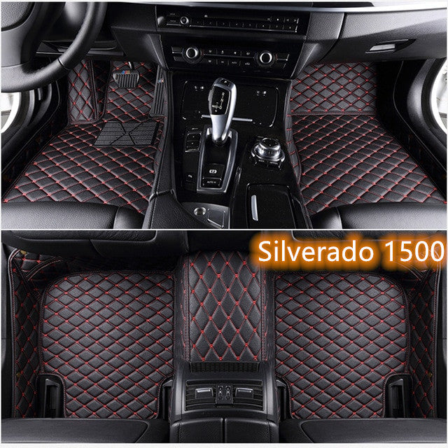 Fully Surrounded Car Leather Floor Mat Pad