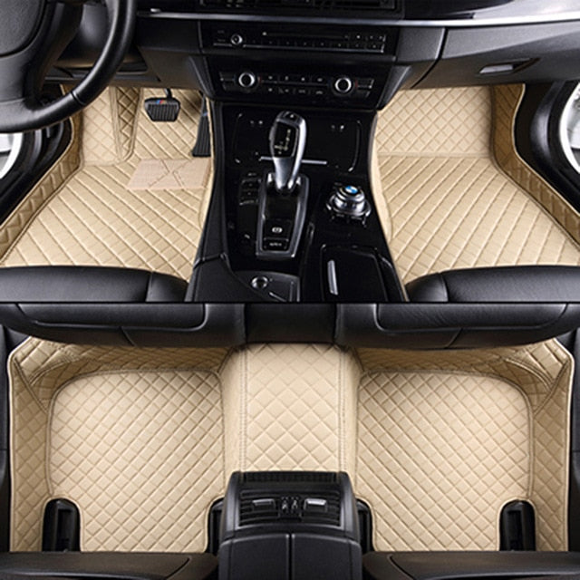 Fully Surrounded Car Leather Floor Mat Pad