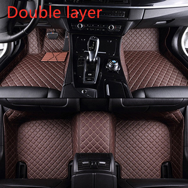 Fully Surrounded Car Leather Floor Mat Pad