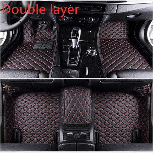 Fully Surrounded Car Leather Floor Mat Pad